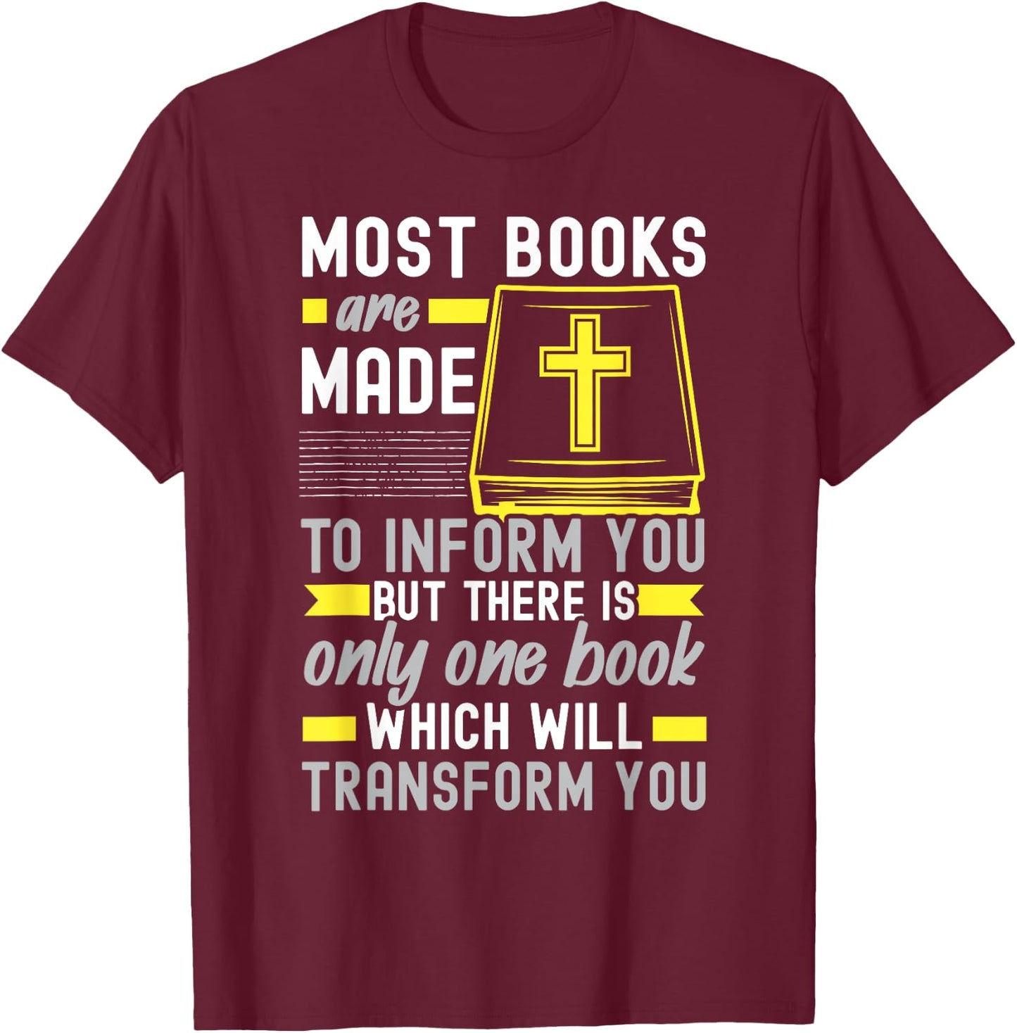 Bible Reader Religious Pastor Scripture Christian Believer T-Shirt - T-Shirt | Maroon