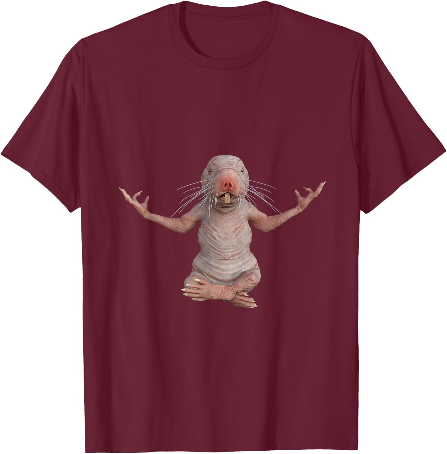 Fun Ethiopia Kenya Somalia Africa Naked Mole Rat Mole-rat T-Shirt - T-Shirt | Maroon