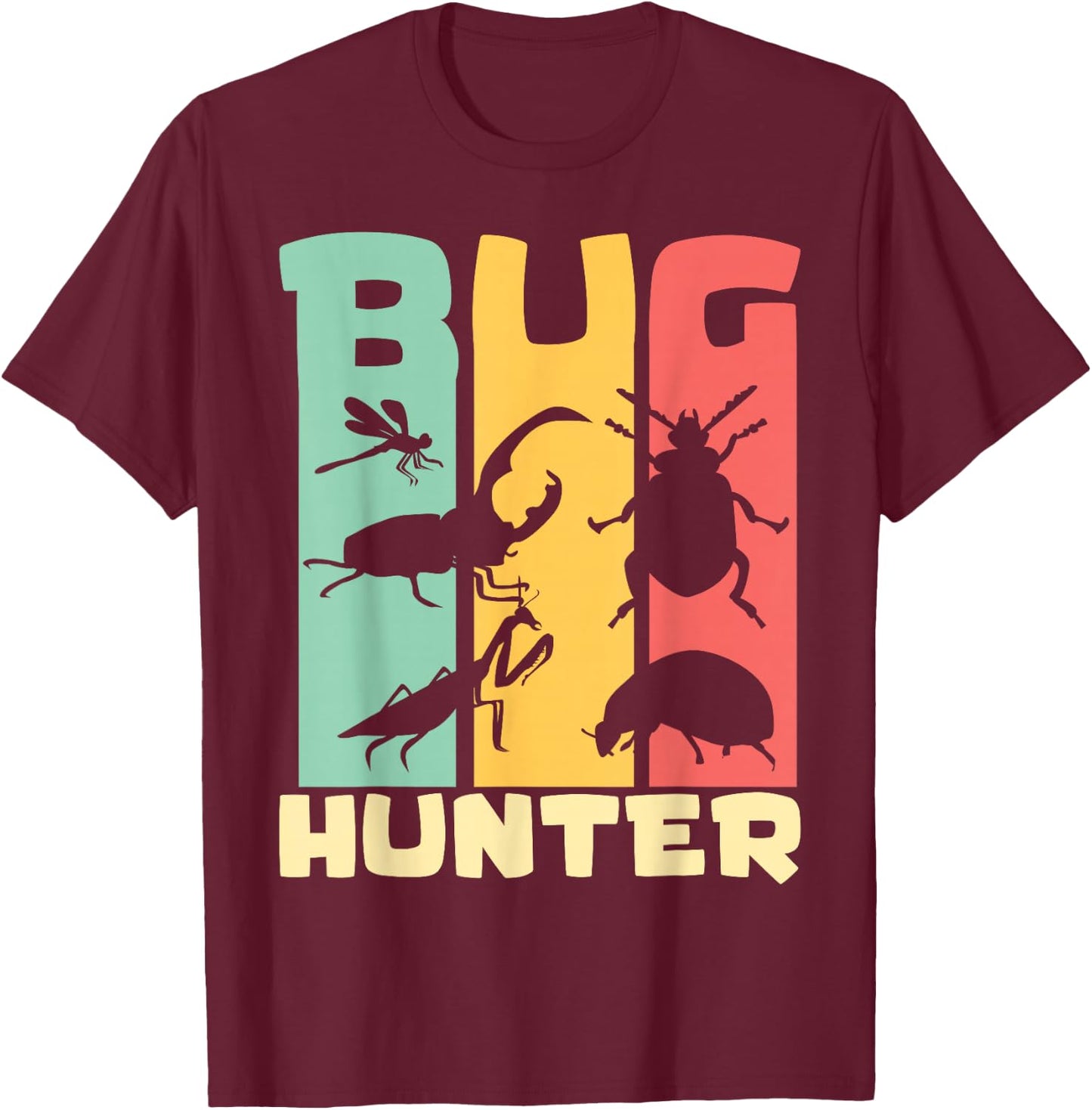 Bug Hunter Entomologist Insects for Boys Girls Kids T-Shirt - T-Shirt | Maroon