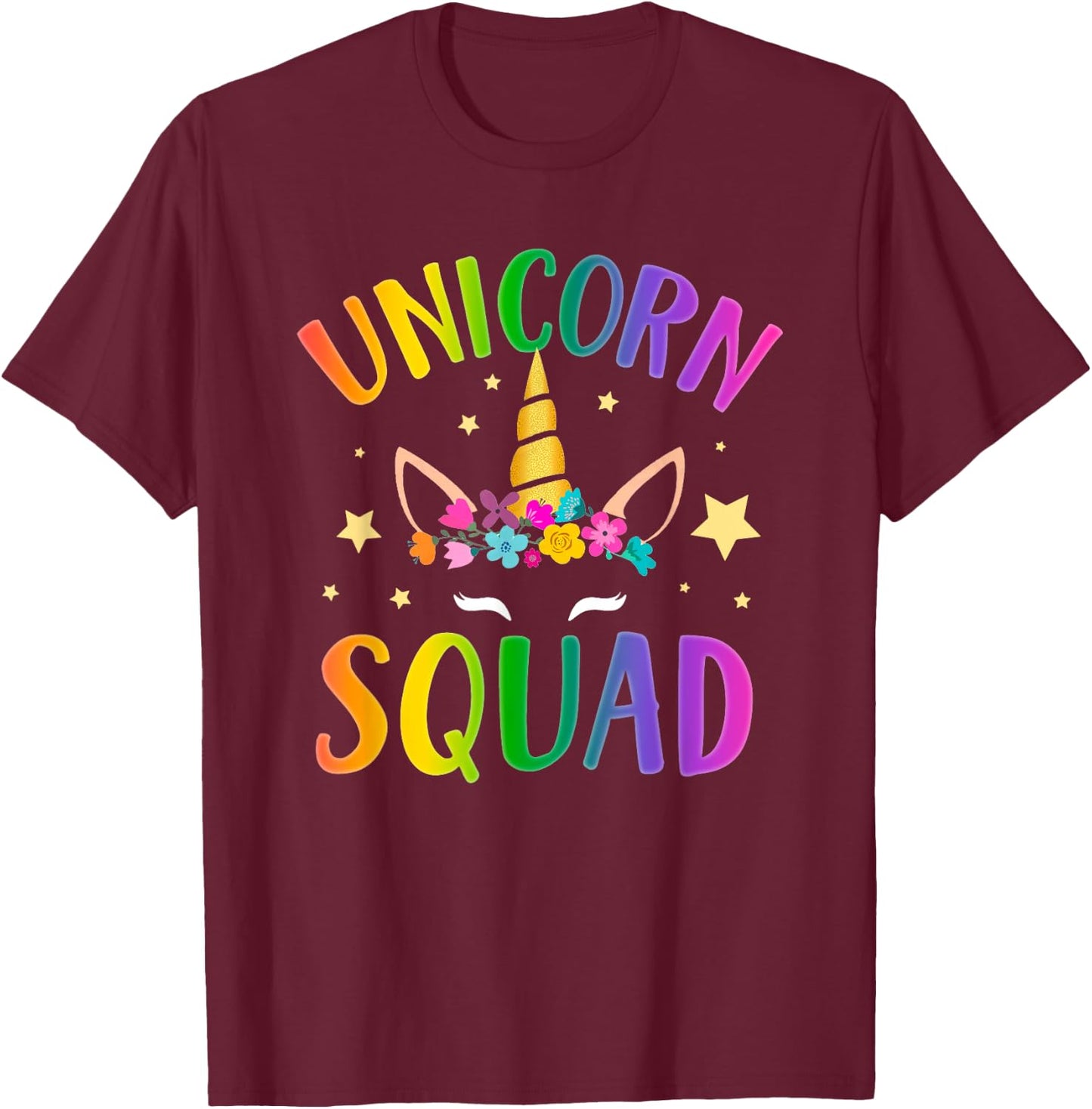 Unicorn Squad Costume Cute Unicorn Lover Gifts Girls Women T-Shirt - T-Shirt | Maroon