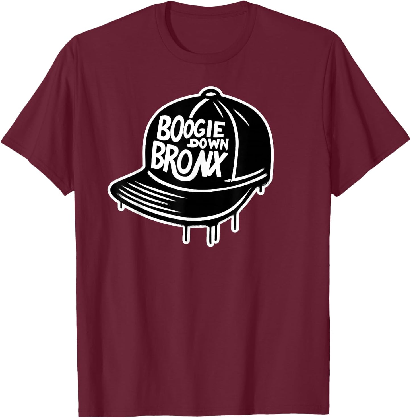 BOOGIE DOWN BRONX NY Retro Hip Hop Clothing Rap Old School T-Shirt - T-Shirt | Maroon