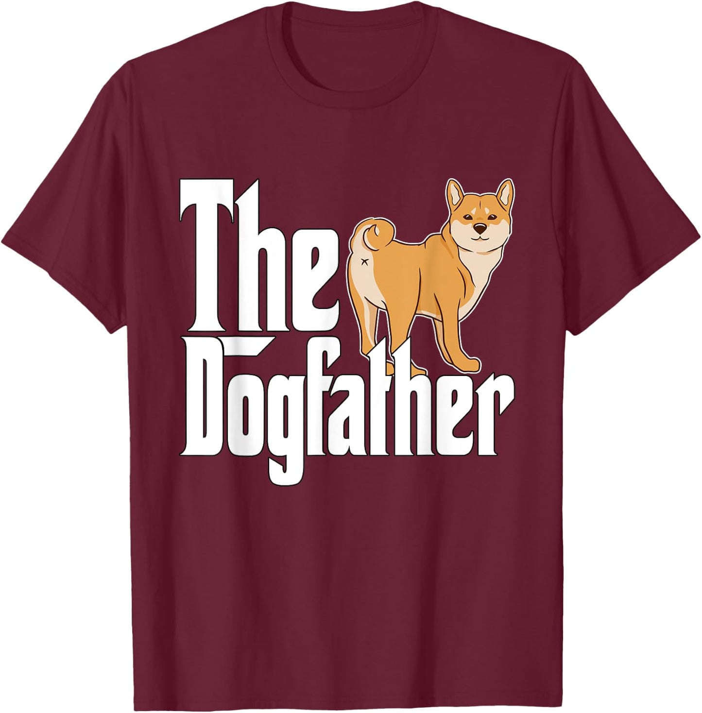 Shiba Inu Dog Dad Dogfather Dogs Daddy Father Women T-Shirt - T-Shirt | Maroon