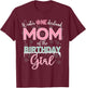 Mom Of The Birthday Girl Shirt Winter Onederland Family T-Shirt - T-Shirt | Maroon