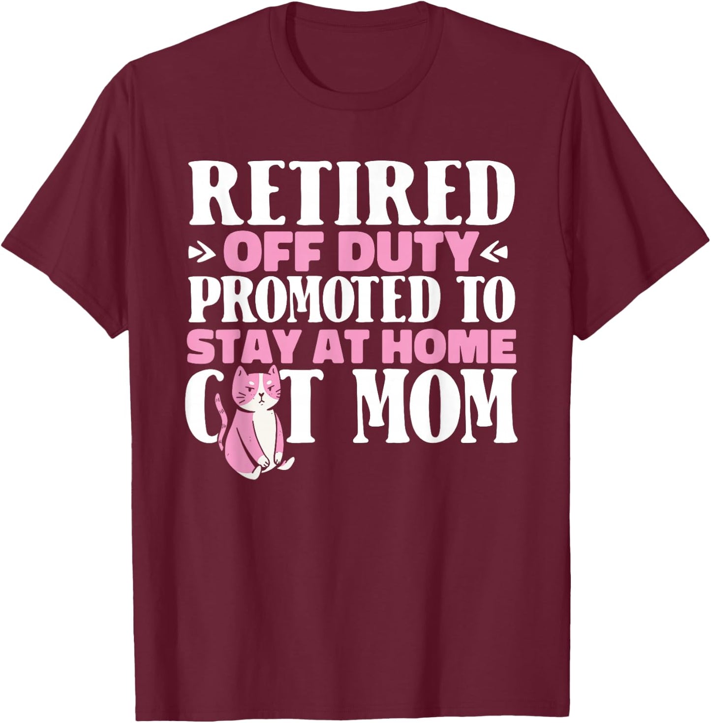 Retired Cat - Pensioner Retire Retirement T-Shirt - T-Shirt | Maroon