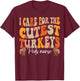Peds Nurse Thanksgiving Cutest Turkeys Retro Fall Nurse T-Shirt - T-Shirt | Maroon
