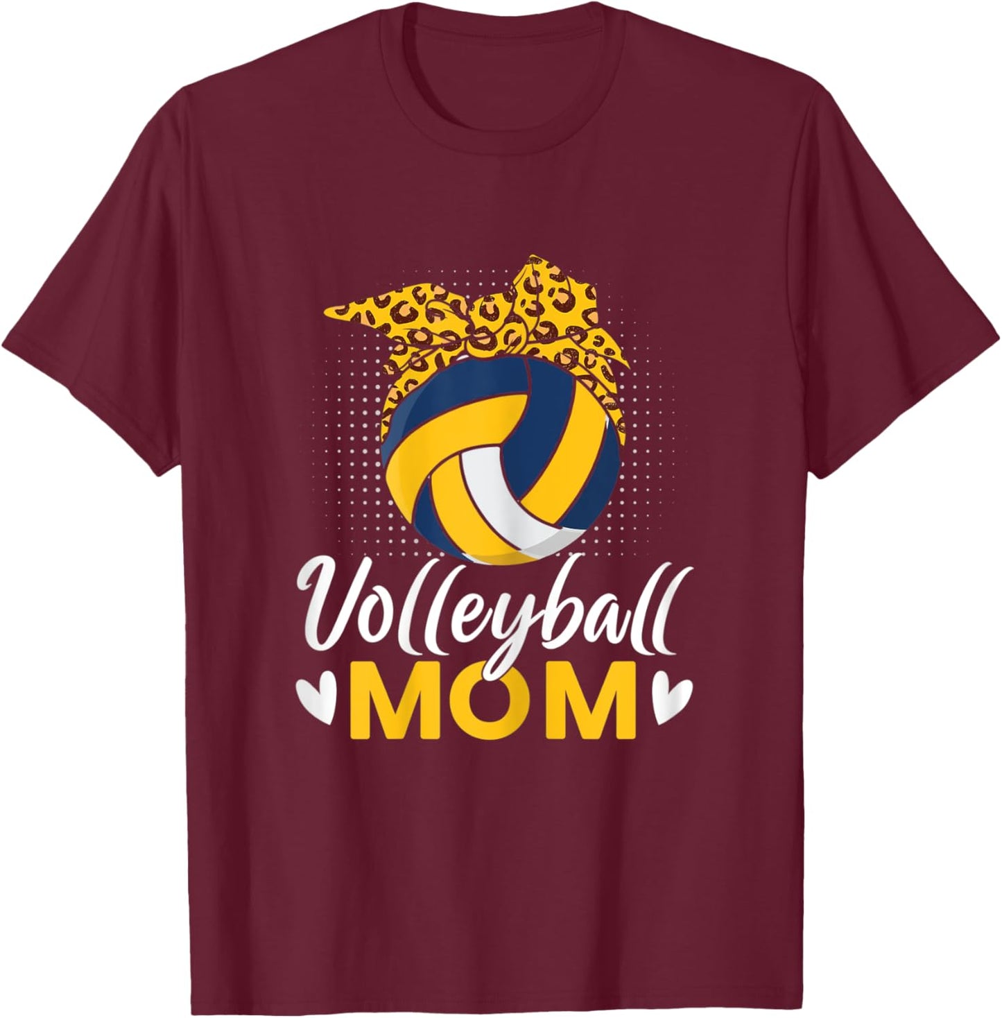 Volleyball Mom Volley Player Mom T-Shirt - T-Shirt | Maroon