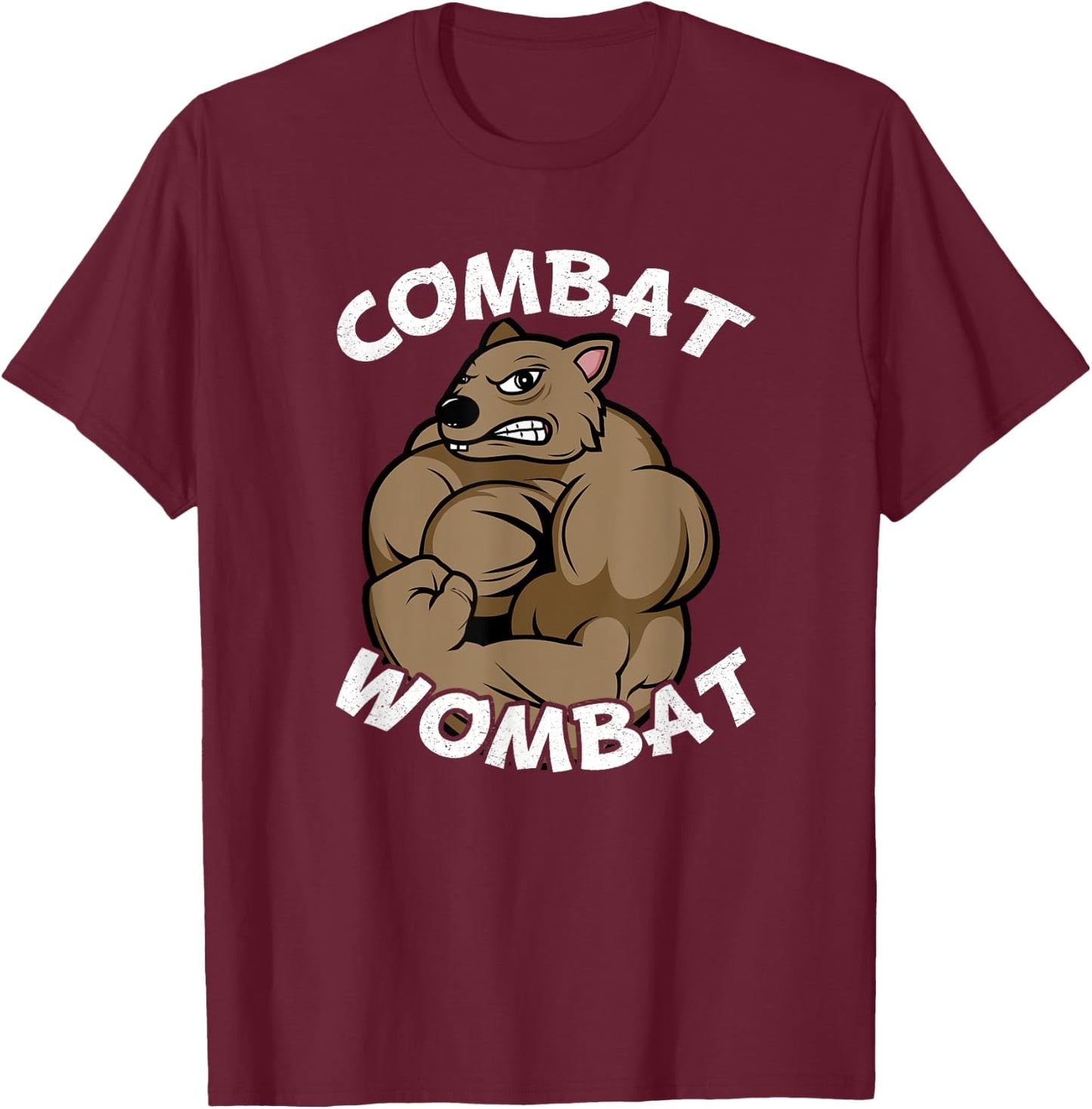 Combat Wombat Bag Teats T-Shirt - T-Shirt | Maroon