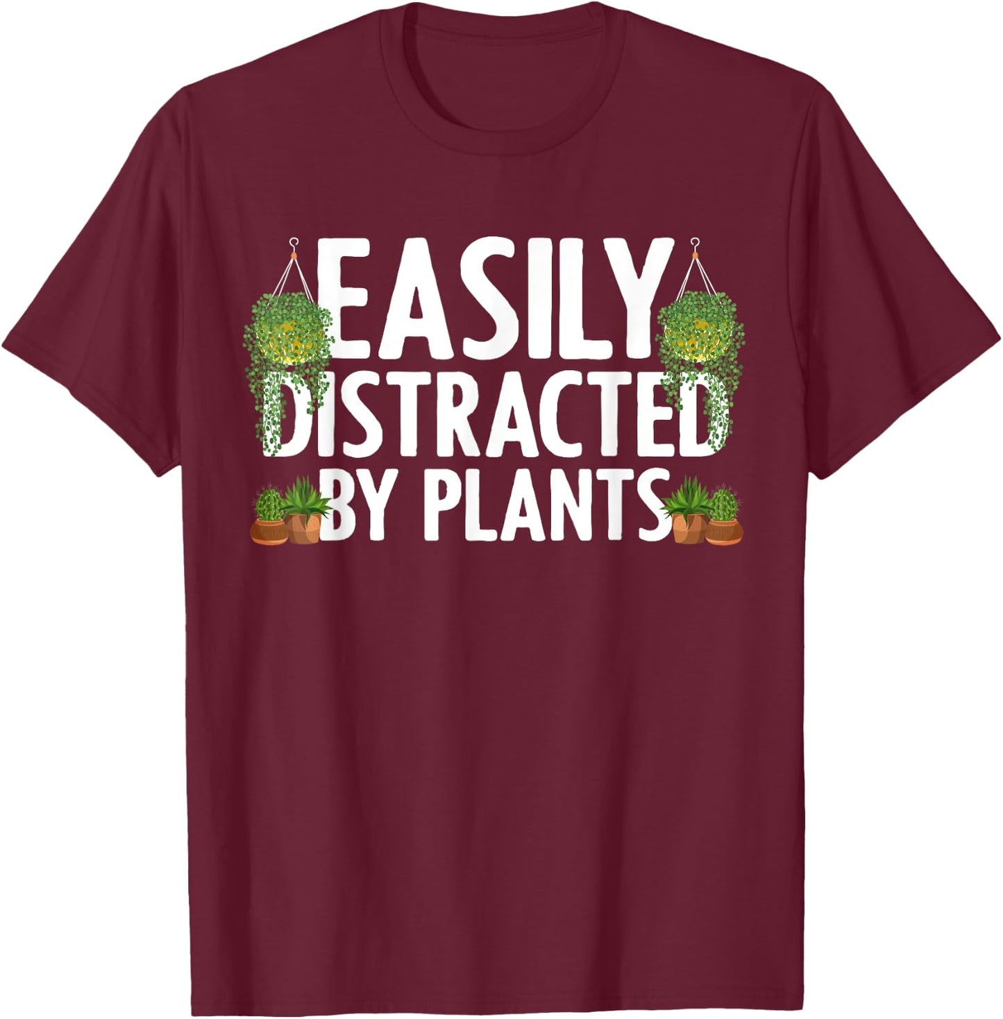 Funny Plant Art Women Gardener Gardening Plant Lover T-Shirt - T-Shirt | Maroon