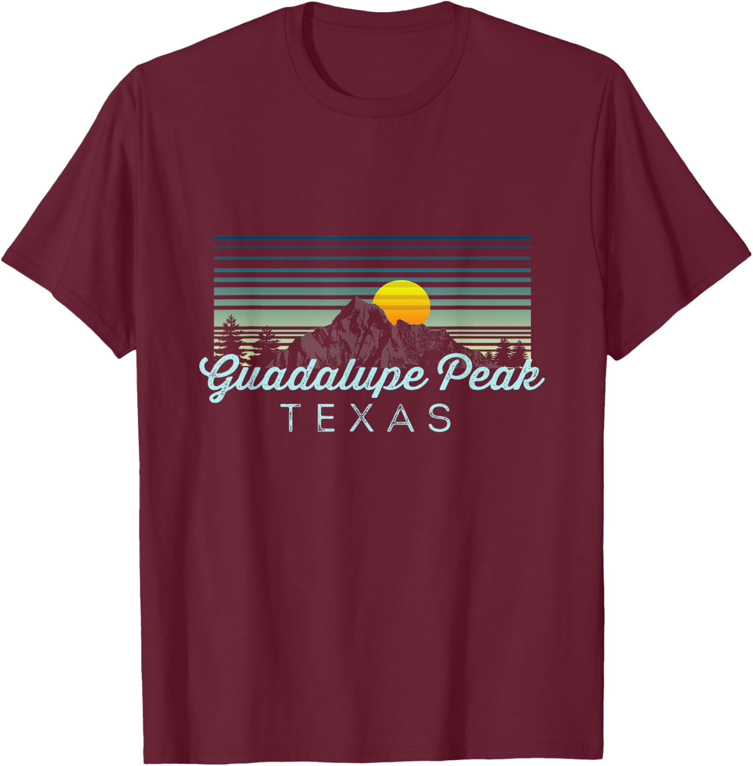 Guadalupe Peak Retro Clothes & Gear Guadalupe Peak Souvenir T-Shirt - T-Shirt | Maroon