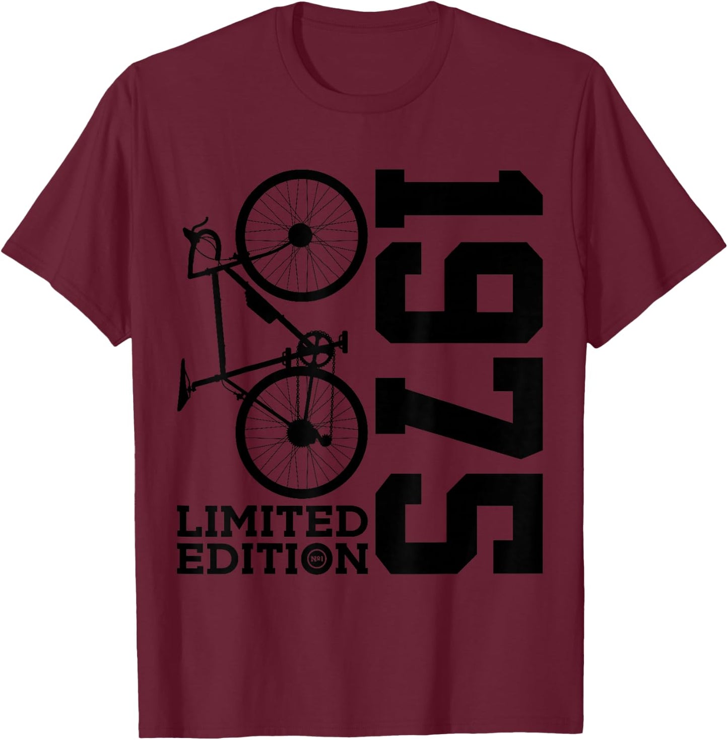 Cyclist 1975 Bike 51st Birthday Racing Bike T-Shirt - T-Shirt | Maroon