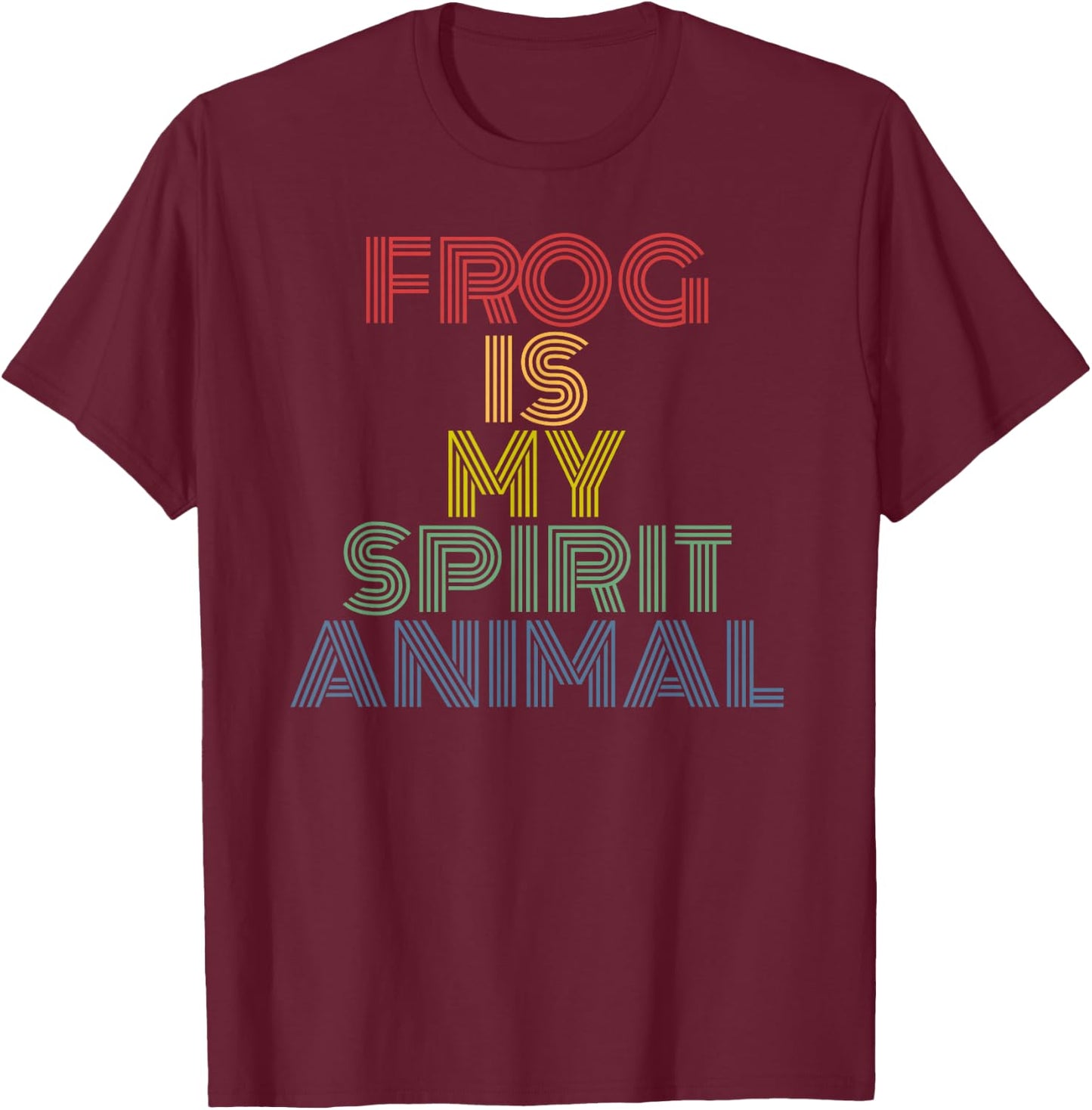 Frog Is My Spirit Animal retro 70s vintage T-Shirt - T-Shirt | Maroon