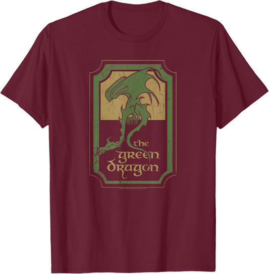 The Lord of the Rings Green Dragon Tavern T-Shirt - T-Shirt | Maroon