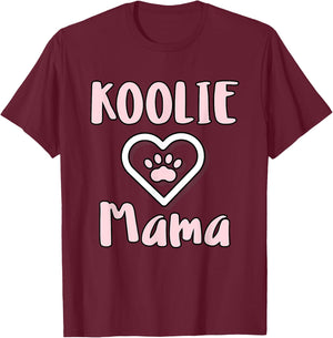 Koolie Mama - Cute Australian Koolie Dog Mom T-Shirt - T-Shirt | Maroon