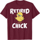 Cute Retirement Art For Mom Women Retirement Lover Retired T-Shirt - T-Shirt | Maroon