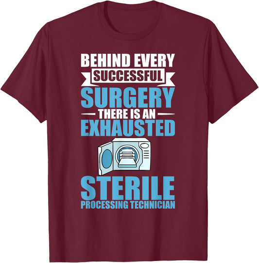Sterile Processing Technician Instruments Tech Certification T-Shirt - T-Shirt | Maroon