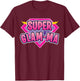 Super Glam-ma Superhero Grandmother Comic Book Funny T-Shirt - T-Shirt | Maroon