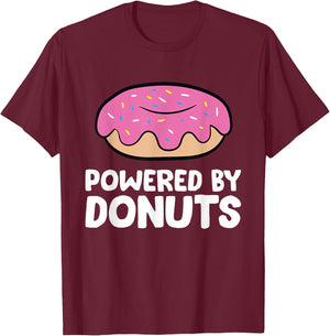 Powered by Donuts T-Shirt - T-Shirt | Maroon