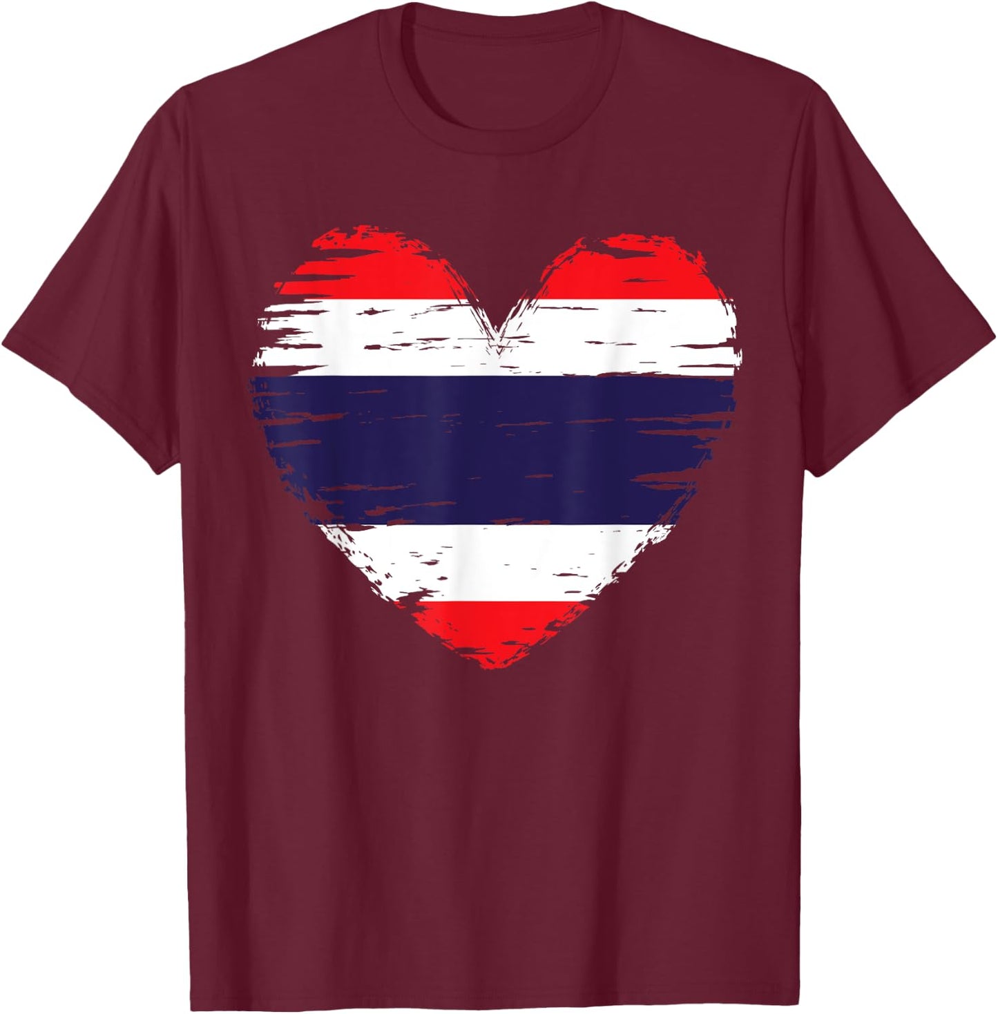 Thailand Heart Outfit - Thailand Heart Flag I love Thailand T-Shirt - T-Shirt | Maroon