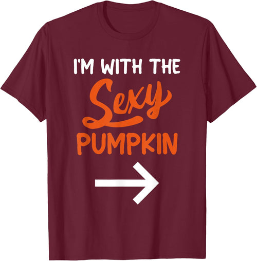 Lazy Halloween Costume For Couple I'm With The Sexy Pumpkin