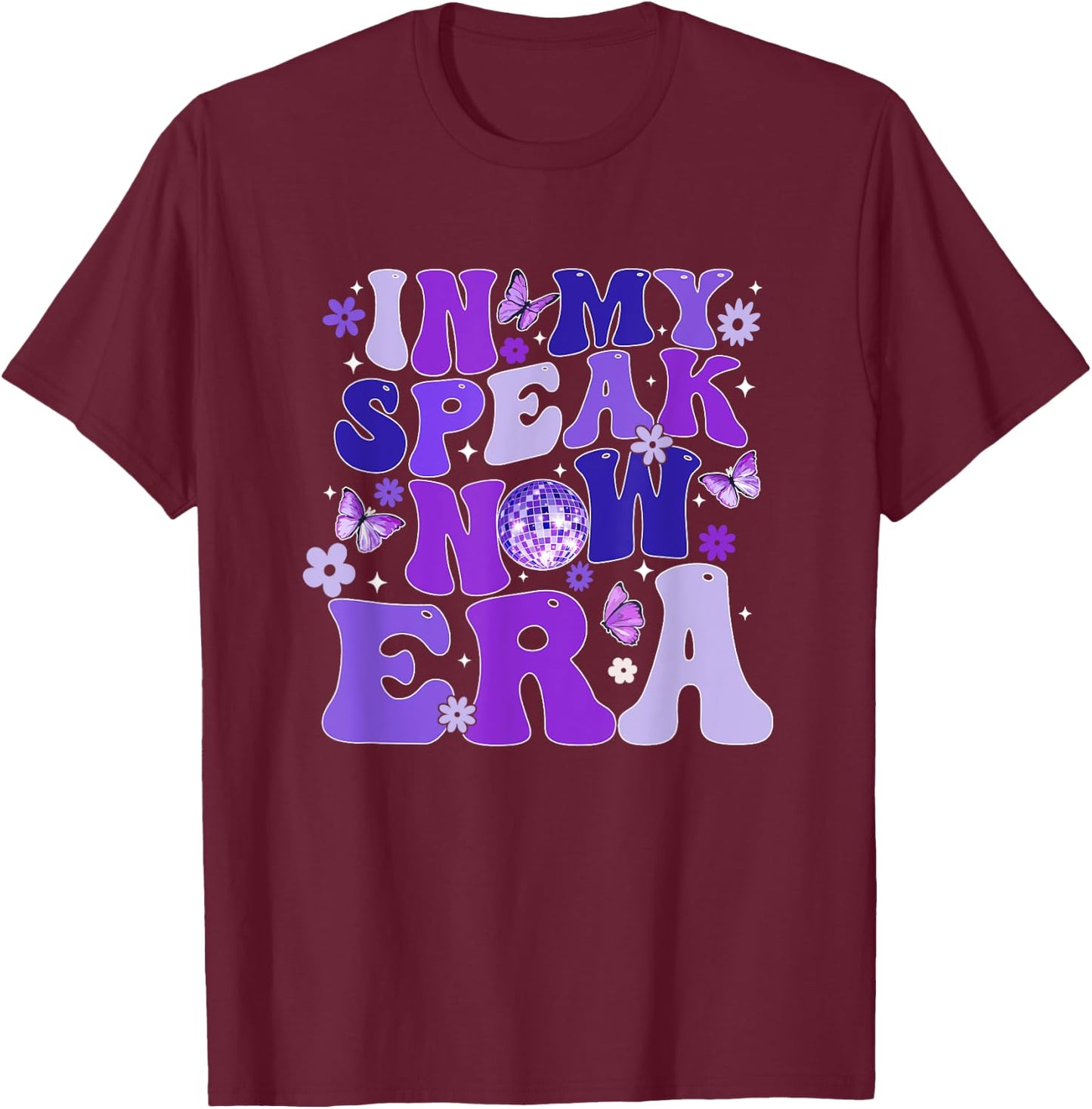 Groovy Retro In My Speak Now Era Speak T-Shirt - T-Shirt | Maroon