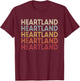 Heartland Texas Heartland TX Vintage Text - Black - Women's Small - Cotton Blend - Short Sleeve - Classic Fit - - Novelty T-Shirt - T-Shirt | Maroon