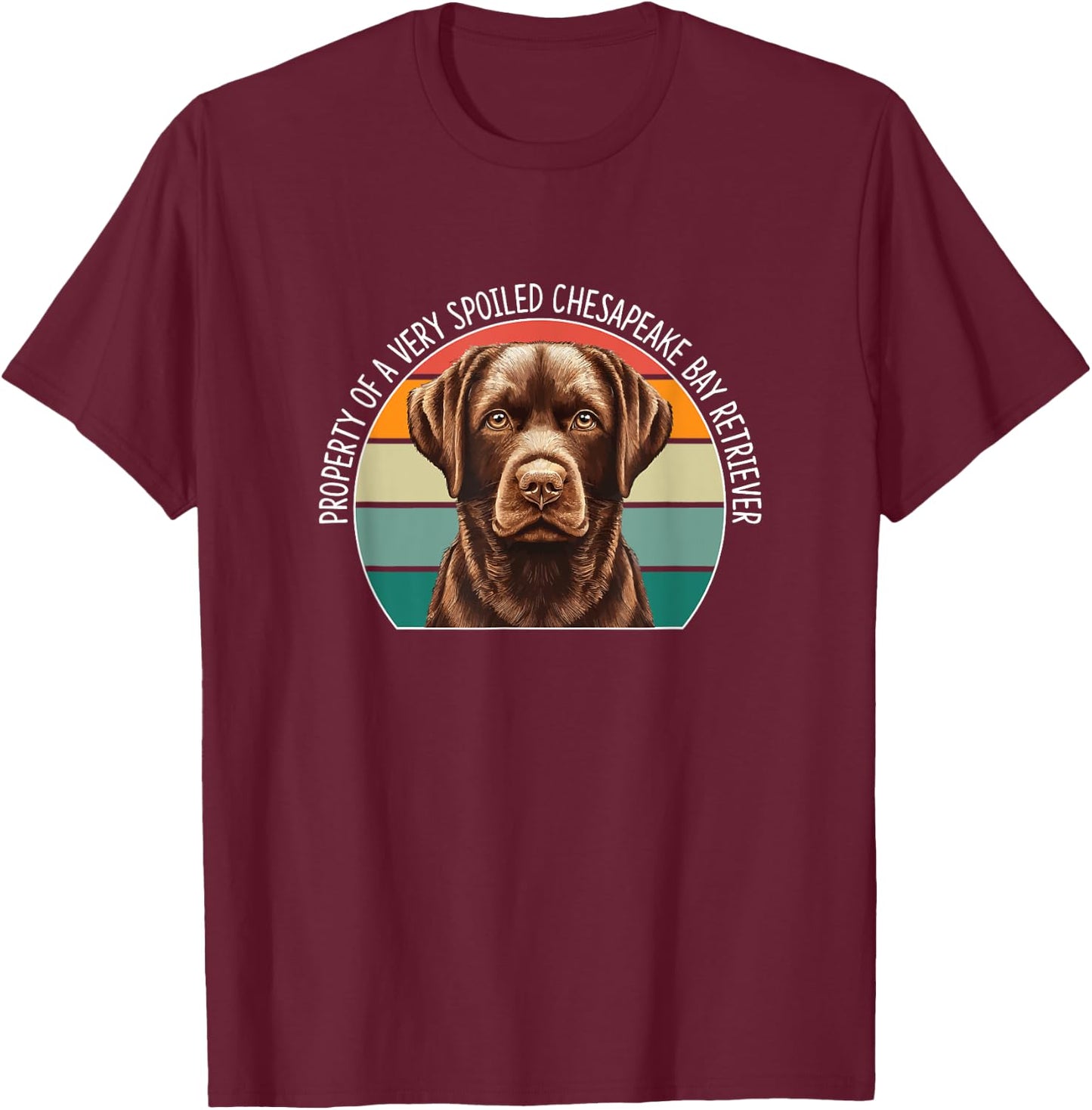 Property Of A Very Spoiled Chesapeake Bay Retriever T-Shirt - T-Shirt | Maroon