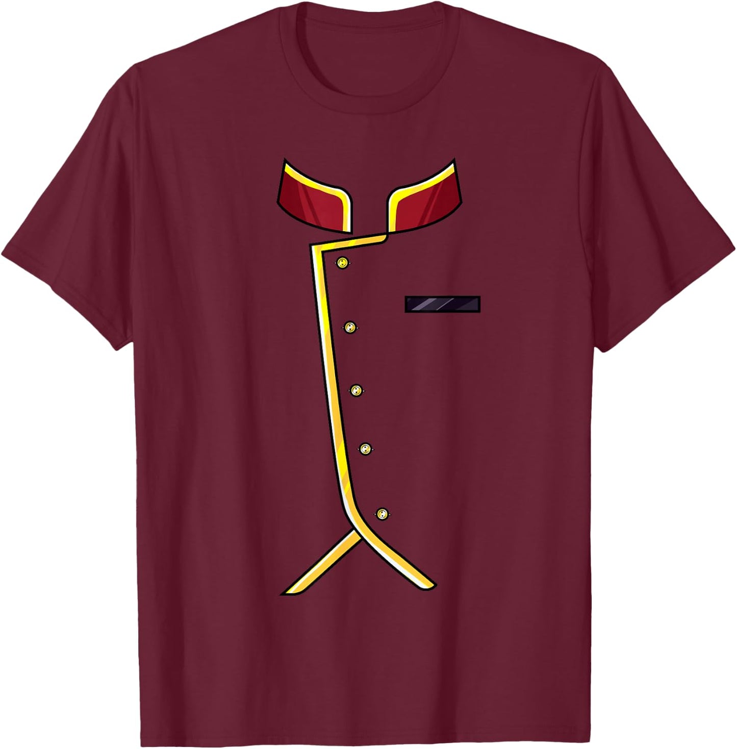 Hotel Bellhop Easy Lazy Funny Halloween Costume Cosplay Red T-Shirt - T-Shirt | Maroon