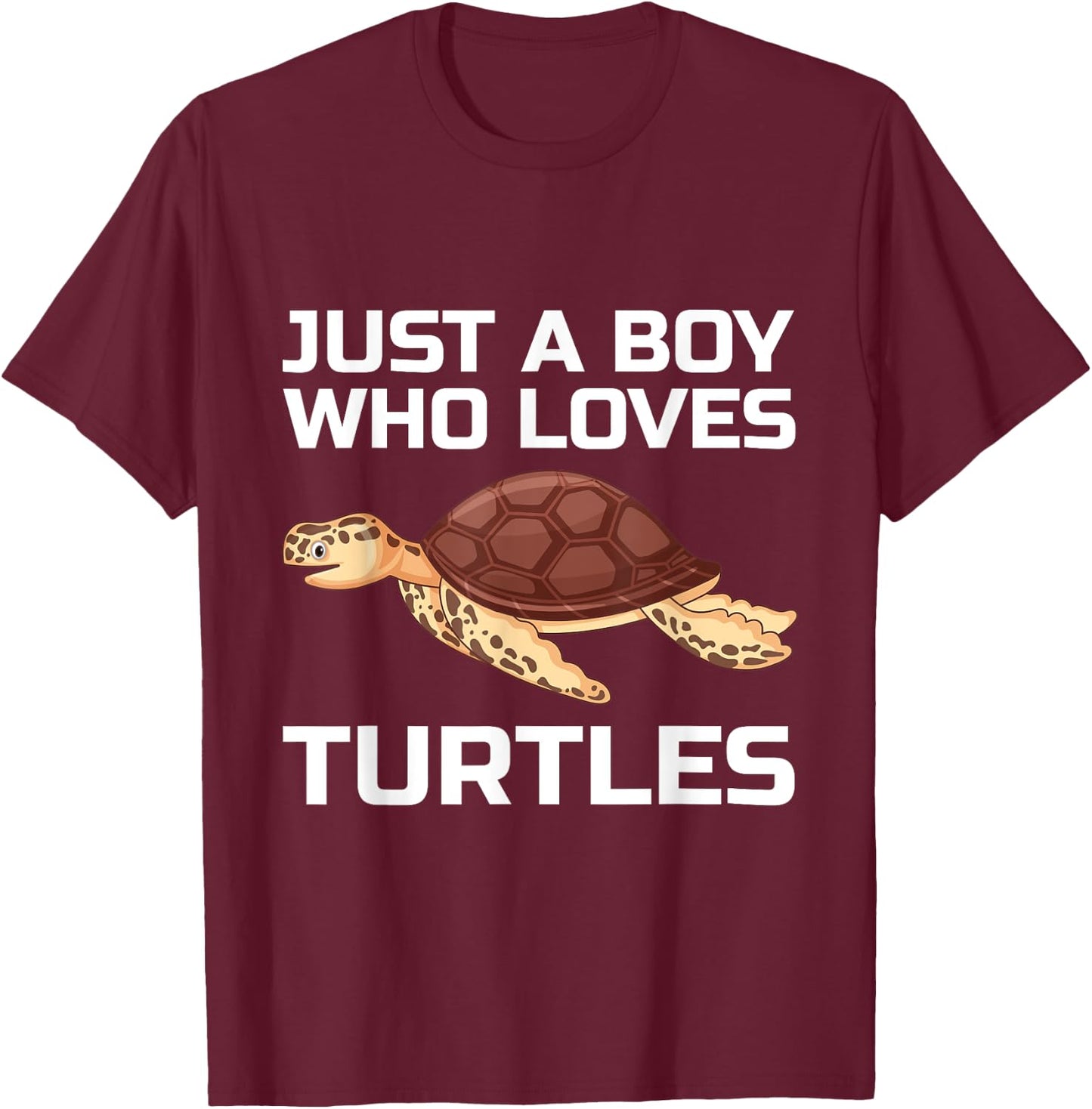 Funny Sea Turtles Design For Boys Kids Men Tortoise Lover T-Shirt - T-Shirt | Maroon