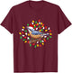 Holiday Xmas Lighting Santa Hat Red Breasted Nuthatch Bird T-Shirt - T-Shirt | Maroon