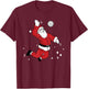 Santa Playing Volleyball Christmas Pajama Cool Sport X-Mas T-Shirt - T-Shirt | Maroon