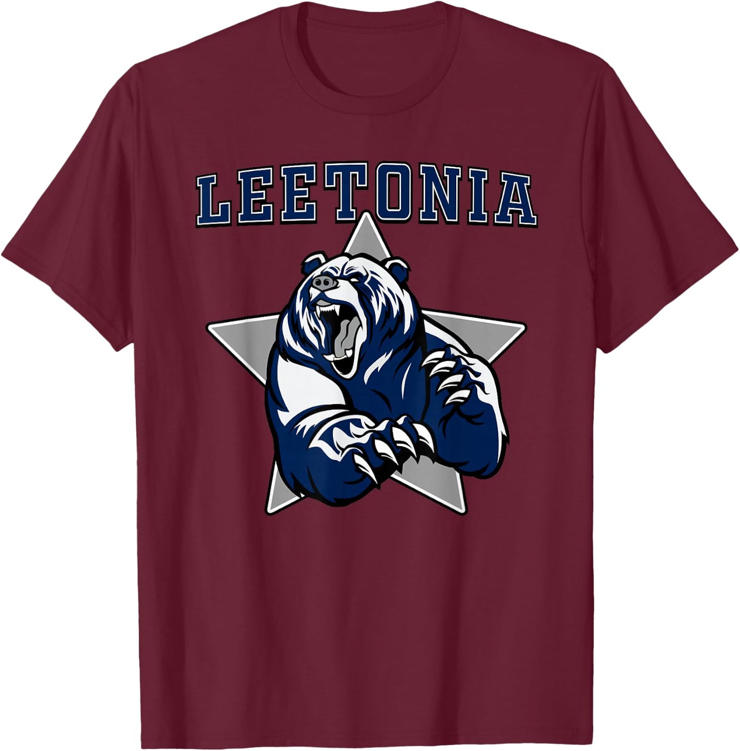 Leetonia Bears High School Team Spirit T-Shirt - T-Shirt | Maroon