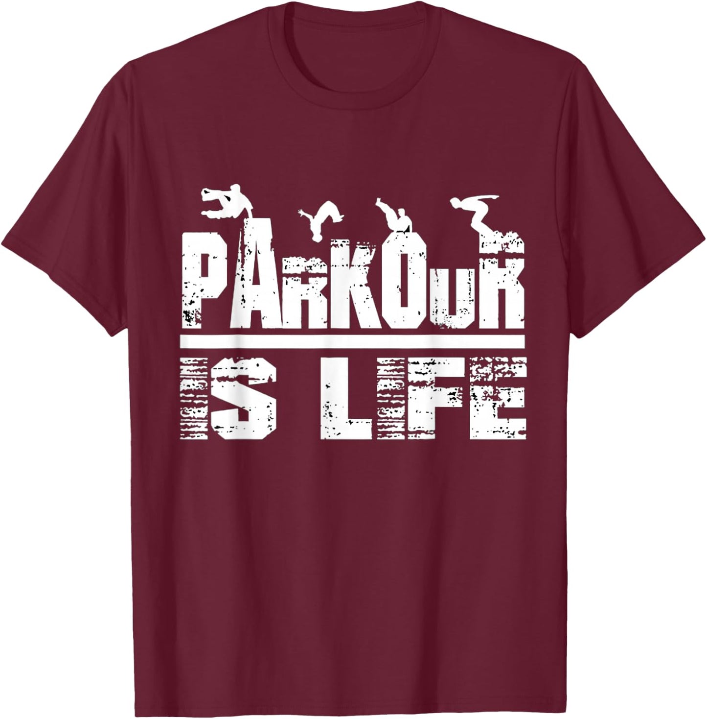 Love Parkour men shirt parkour gifts for boys, kids, women T-Shirt - T-Shirt | Maroon