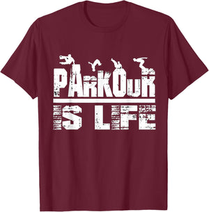 Love Parkour men shirt parkour gifts for boys, kids, women T-Shirt - T-Shirt | Maroon