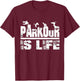 Love Parkour men shirt parkour gifts for boys, kids, women T-Shirt - T-Shirt | Maroon