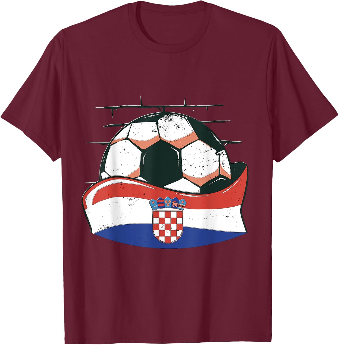 Croatia Soccer Team, Croatia Football National Country T-Shirt - T-Shirt | Maroon