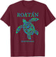 Roatan Honduras Sea Turtle Boys Girls Vacation Souvenir T-Shirt - T-Shirt | Maroon