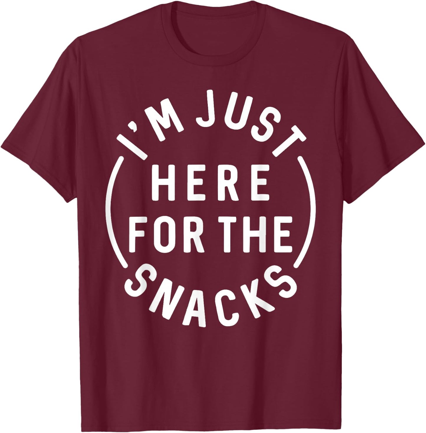 I'm Just Here For The Snacks Toddler Kids T-Shirt - T-Shirt | Maroon