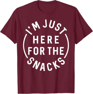 I'm Just Here For The Snacks Toddler Kids T-Shirt - T-Shirt | Maroon