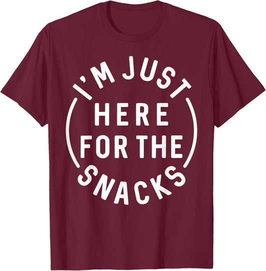 I'm Just Here For The Snacks Toddler Kids T-Shirt - T-Shirt | Maroon