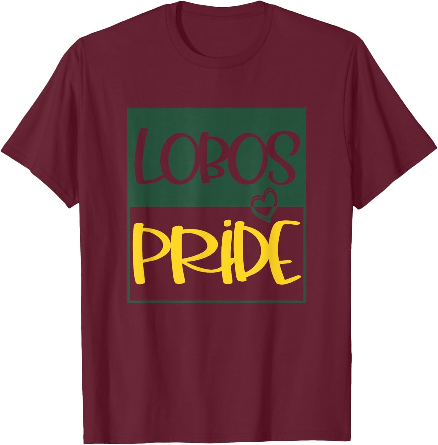 Longview Lobos - Lobos Pride T-Shirt - T-Shirt | Maroon