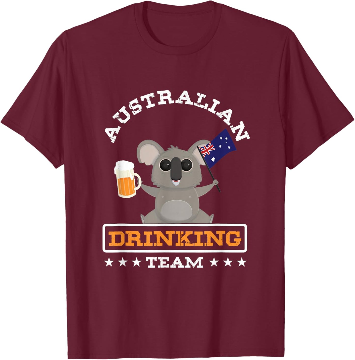 Australia Koala Animal Drinking Holiday Drink Alcohol T-Shirt - T-Shirt | Maroon