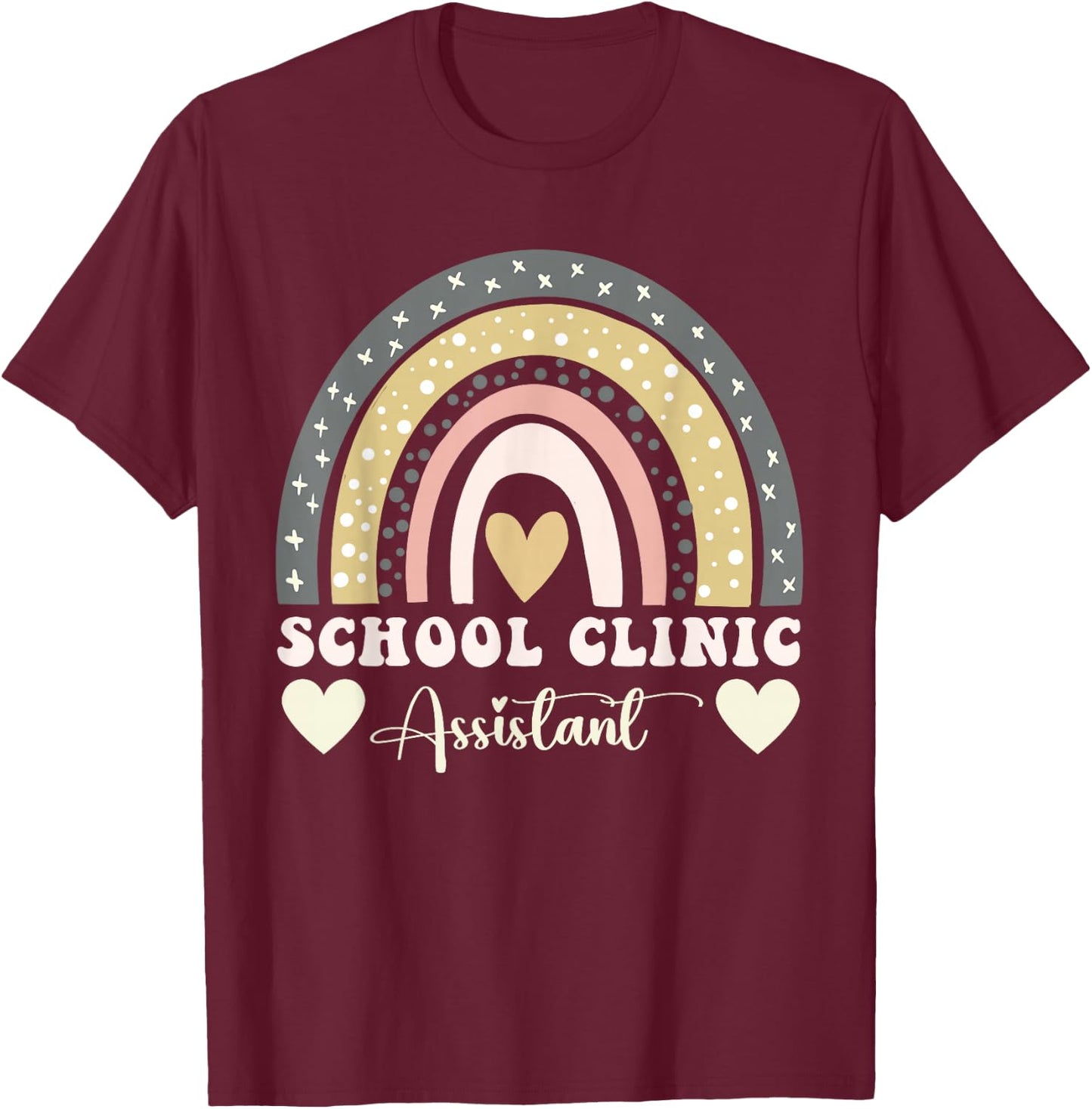 School Nurse Appreciation Week School Clinic Assistant T-Shirt - T-Shirt | Maroon