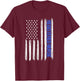 Registered Nurse Distressed American Flag BACK PRINT Women Men T-Shirt - T-Shirt | Maroon