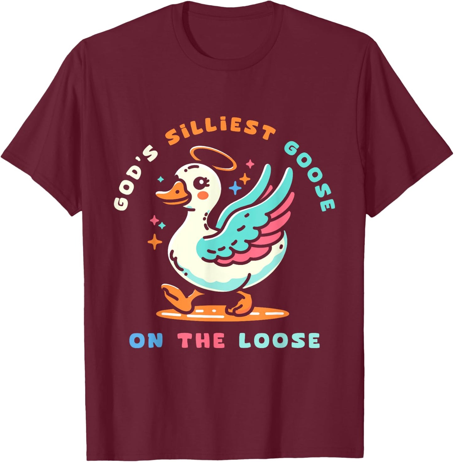 Gods Silliest Goose Costume for Kids Funny Gifts Silly Goose T-Shirt - T-Shirt | Maroon