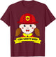 Fire Safety Week Firefighter Prevention Fireman Girl Hero T-Shirt - T-Shirt | Maroon