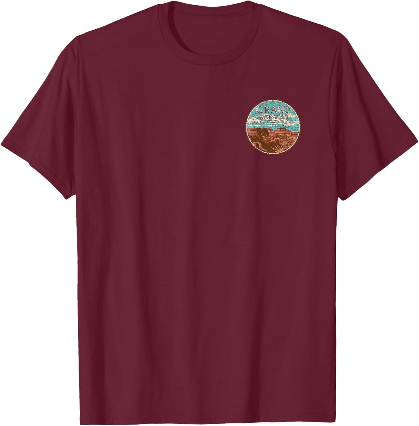 Grand Canyon National Park Retro T-Shirt - T-Shirt | Maroon