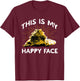 This Is My Happy Face - Bearded Dragon Reptile Lizard Lover T-Shirt - T-Shirt | Maroon