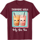 Twinning With My Bestie Spirit Week Twin Day Bes Tea Boba T-Shirt - T-Shirt | Maroon