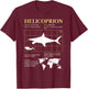 Helicoprion Buzzsaw Jaw Fish Fossil Paleontology T-Shirt - T-Shirt | Maroon