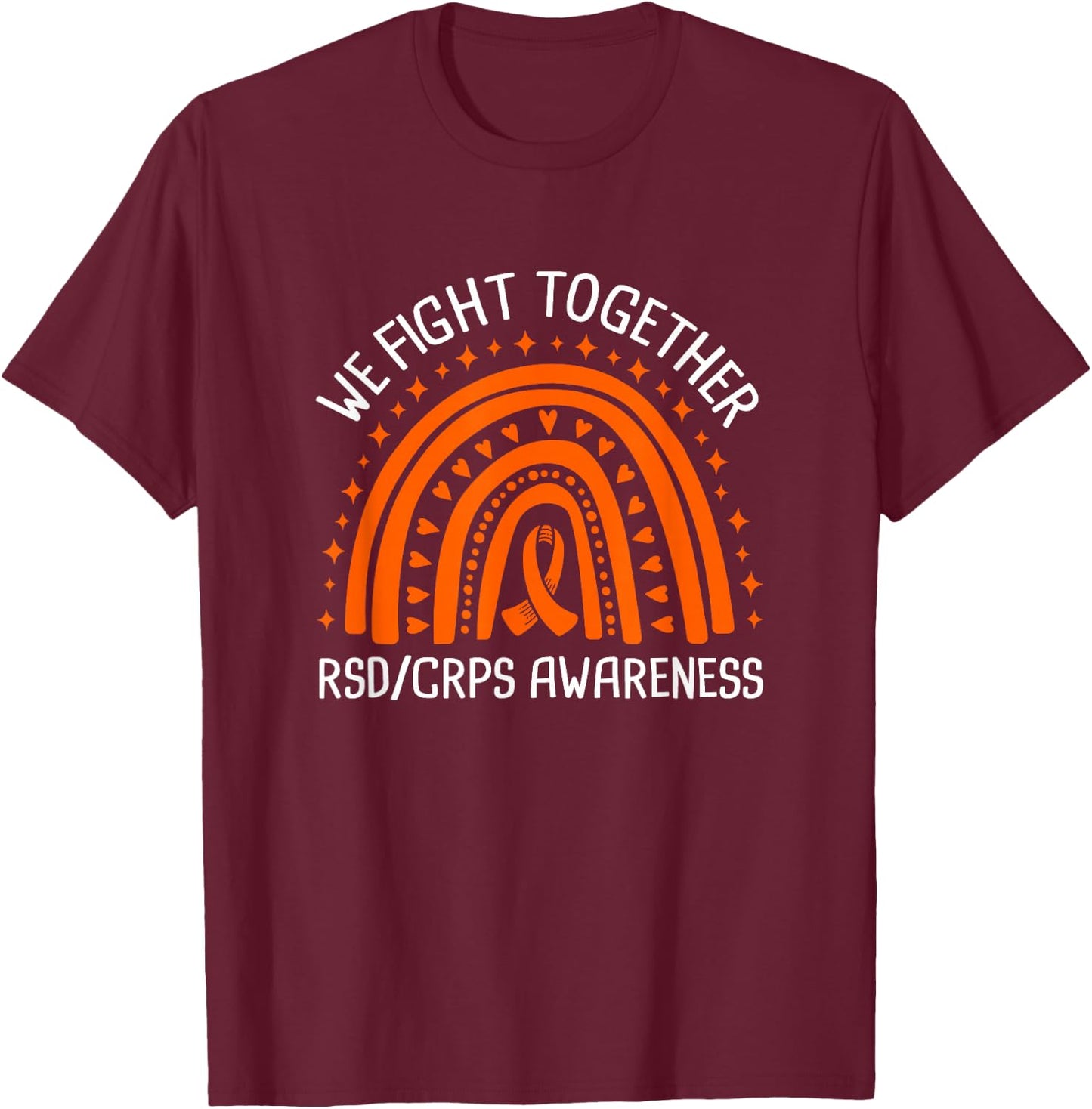 We Fight Together RSD CRPS Awareness T-Shirt - T-Shirt | Maroon